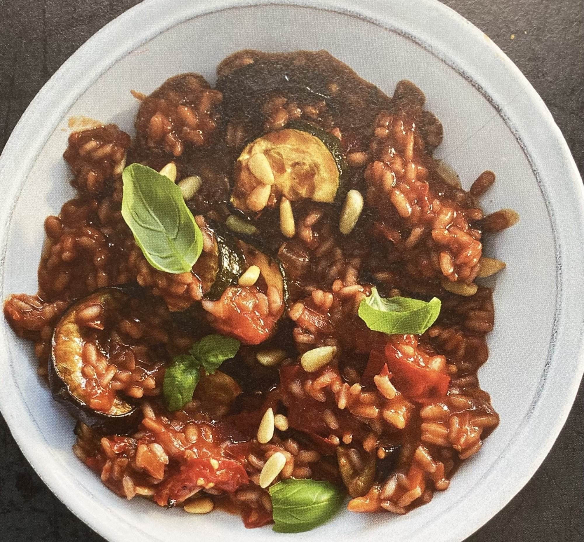 red ratatouille risotto